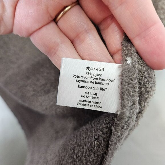 Barefoot‎ Dreams L/XL Womens Gradient Ombre Brown Tan Open Front Cardigan Bamboo - Picture 4 of 7